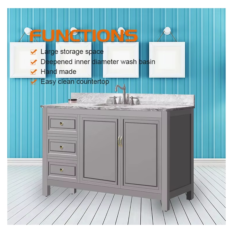 Supernalway Furniture China cheap floor mounted bathroom kitchen cabinet solid wood kitchen cabinets vanity cabinets